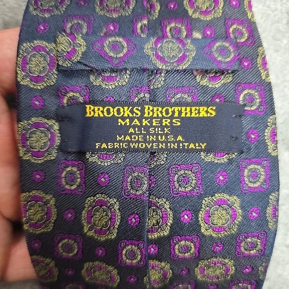 Lot Of‎ 4 Brooks Brothers Silk Tie Multicolor Geometric 3.75